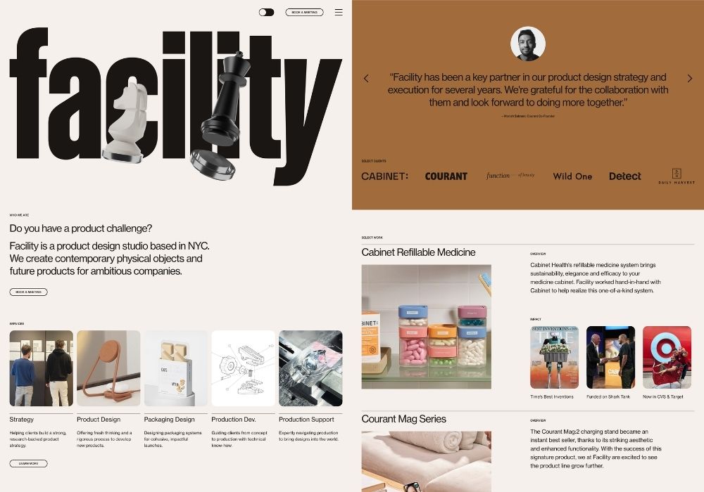 Facility website rebuild